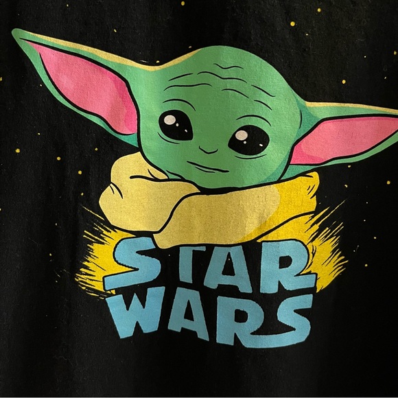 Star Wars MAD Engine Baby Yoda Tee Size Medium Gender Neutral in Black Cotton - Picture 2 of 6